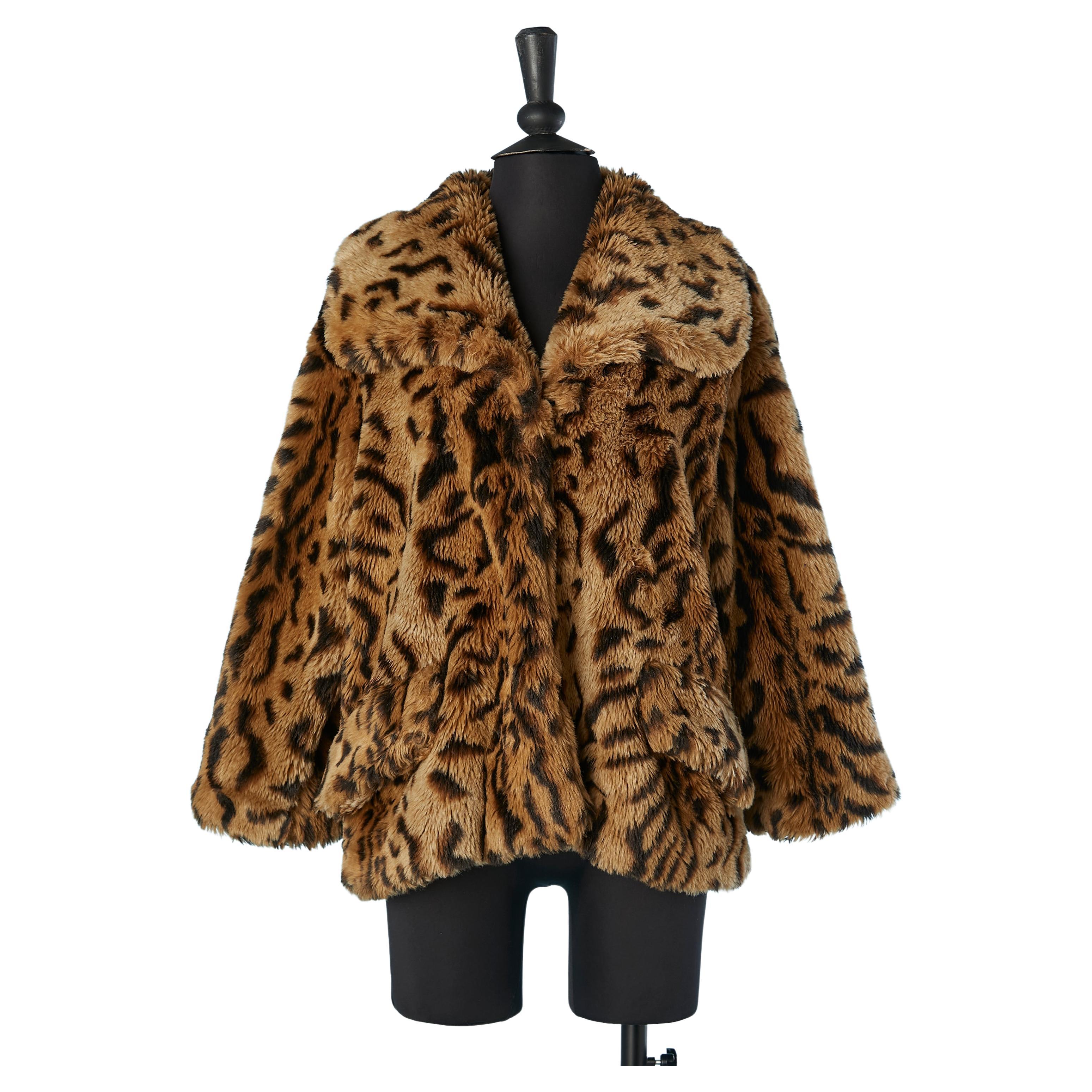 Faux-fur jacket with leopard print Miu-Miu  For Sale