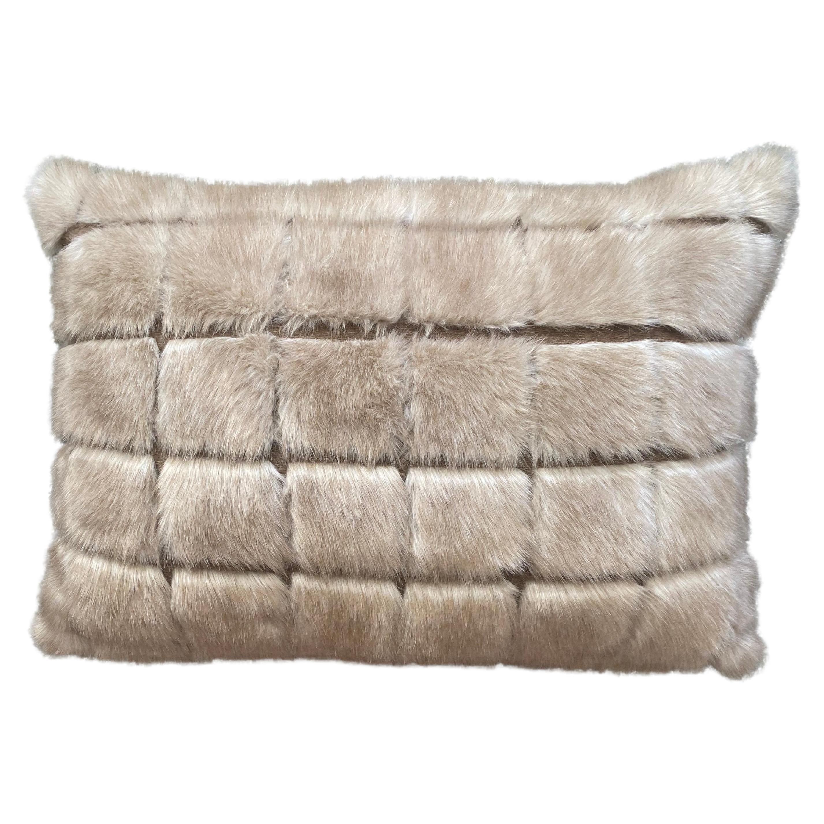 Faux Fur Mountain Inspired Soft Neutral with Layered Pattern