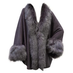 Retro Faux Fur Shawl Coat, 1980s Never Worn.