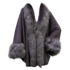 Faux Fur Shawl Coat, 1980s Never Worn.