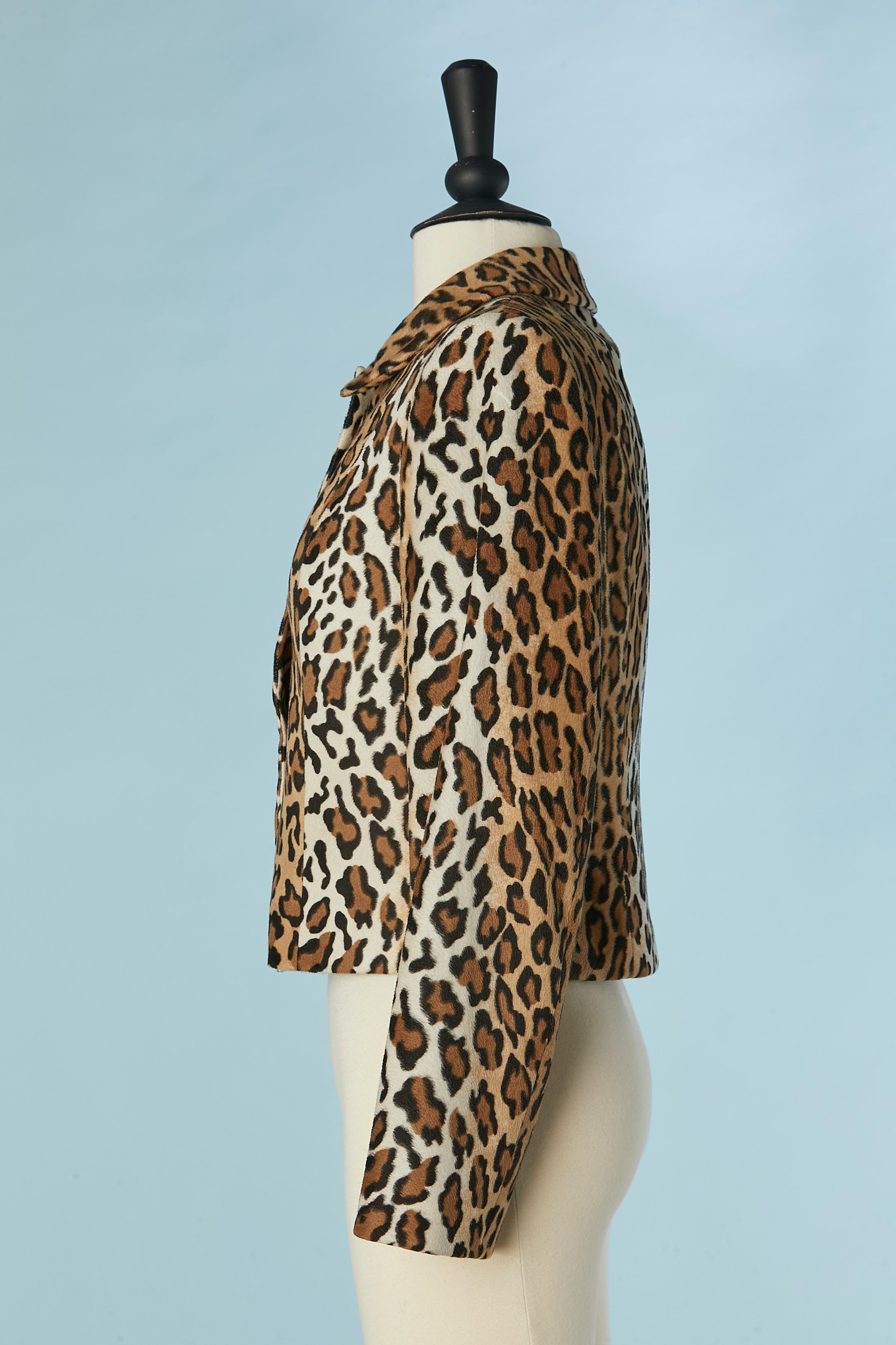 Veste à simple boutonnage avec imprimé léopard Moschino Cheap & Chic Bon état - En vente à Saint-Ouen-Sur-Seine, FR