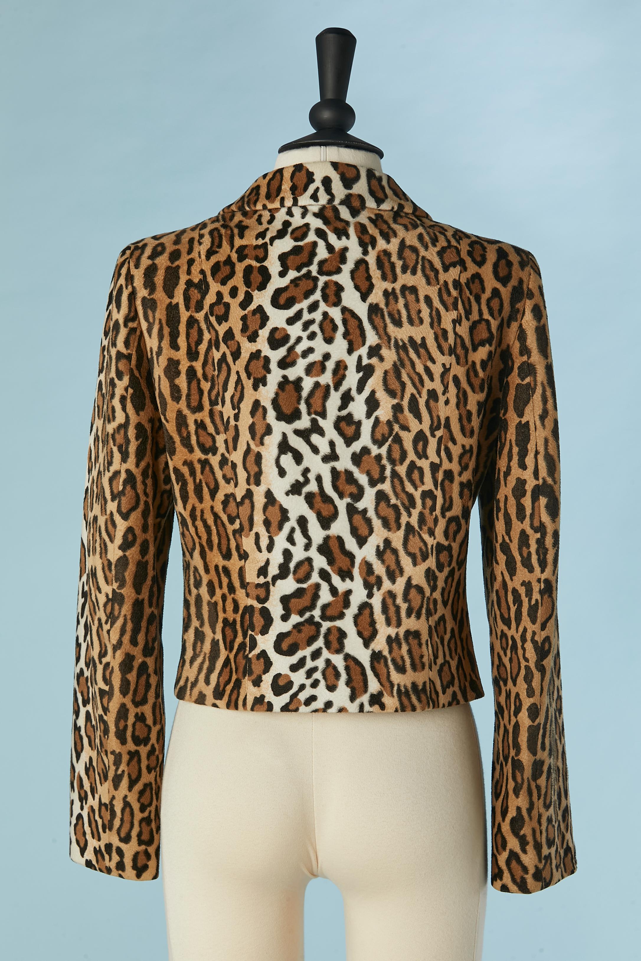 Veste à simple boutonnage avec imprimé léopard Moschino Cheap & Chic Pour femmes en vente