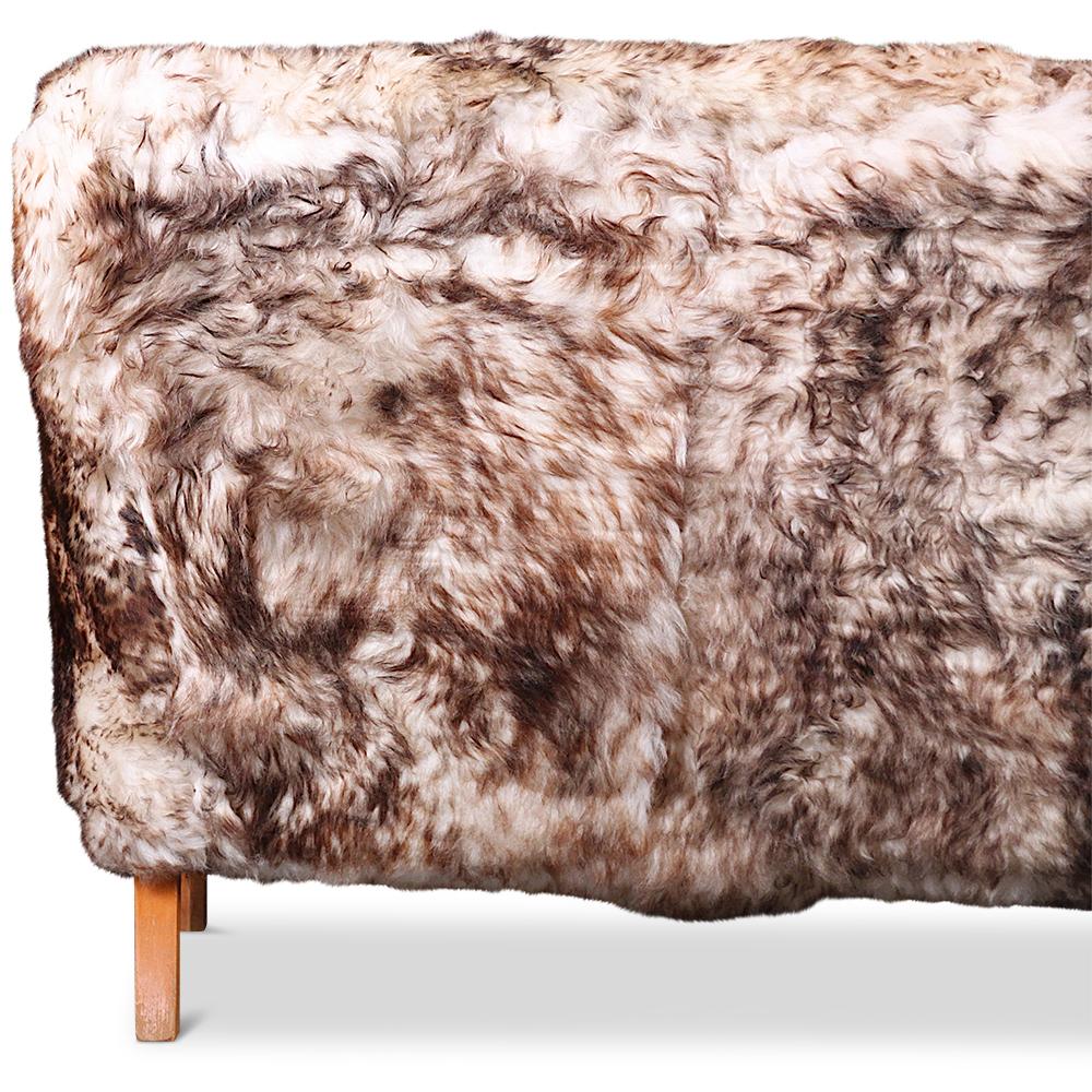 Fur Sheepskin Sofa by Fritz Henningsen C.1950 Mid-Century Modern For Sale
