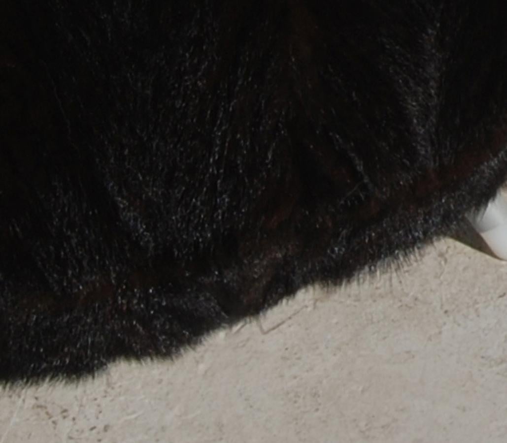 North American Faux Fur Table Stool by Allermuir For Sale