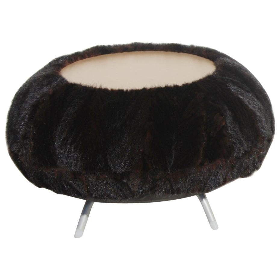 Faux Fur Table Stool by Allermuir