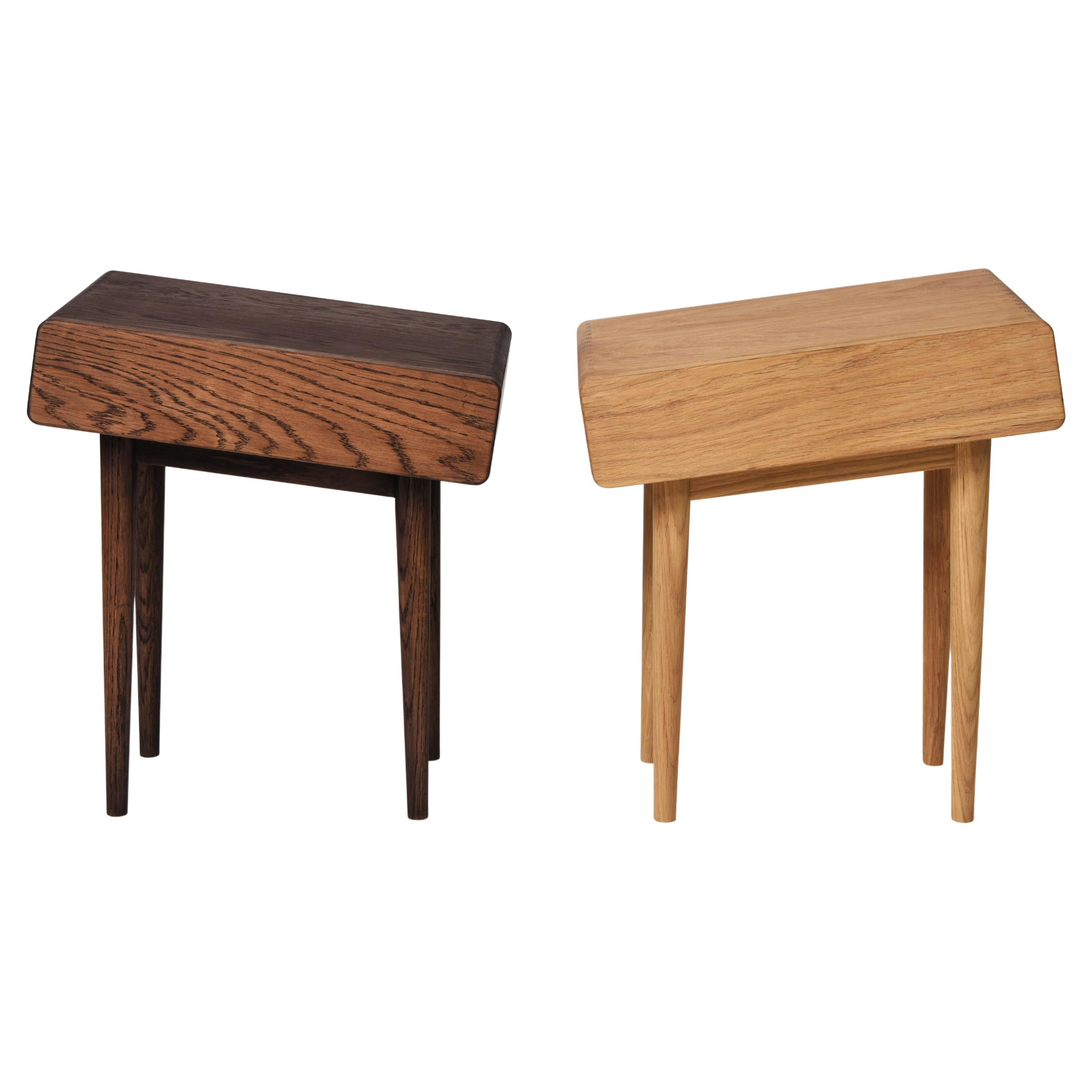 Oak Wood Side Table The Netherlands By Sordile For Sale