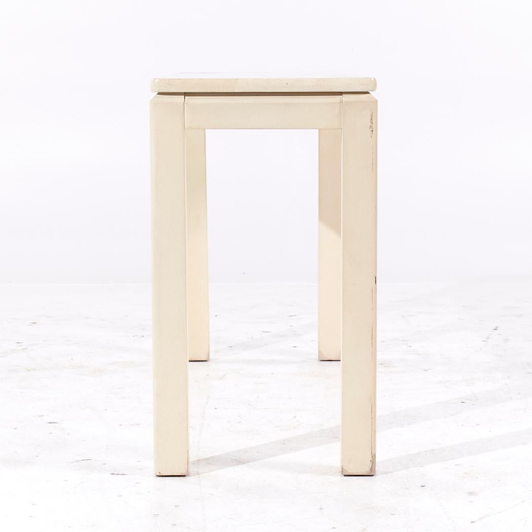 Faux Goat Skin Postmodern Console Table In Good Condition For Sale In Countryside, IL