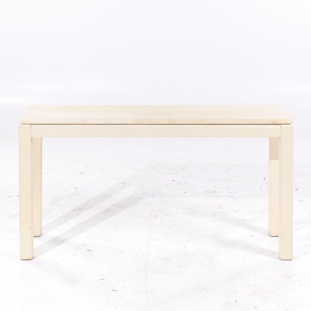 Goatskin Faux Goat Skin Postmodern Console Table For Sale