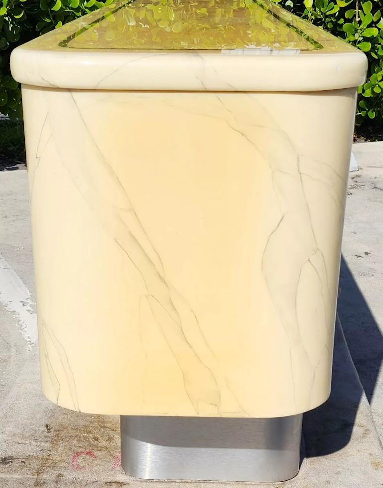 Faux Goatskin Buffet Sideboard Vintage For Sale 5
