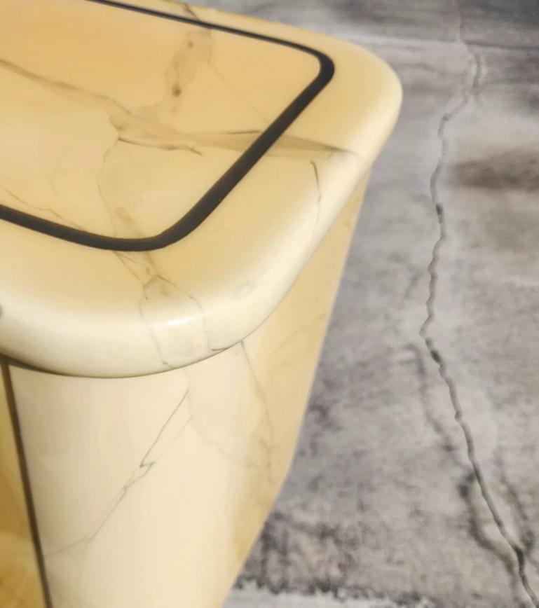 Faux Goatskin Buffet Sideboard Vintage For Sale 7