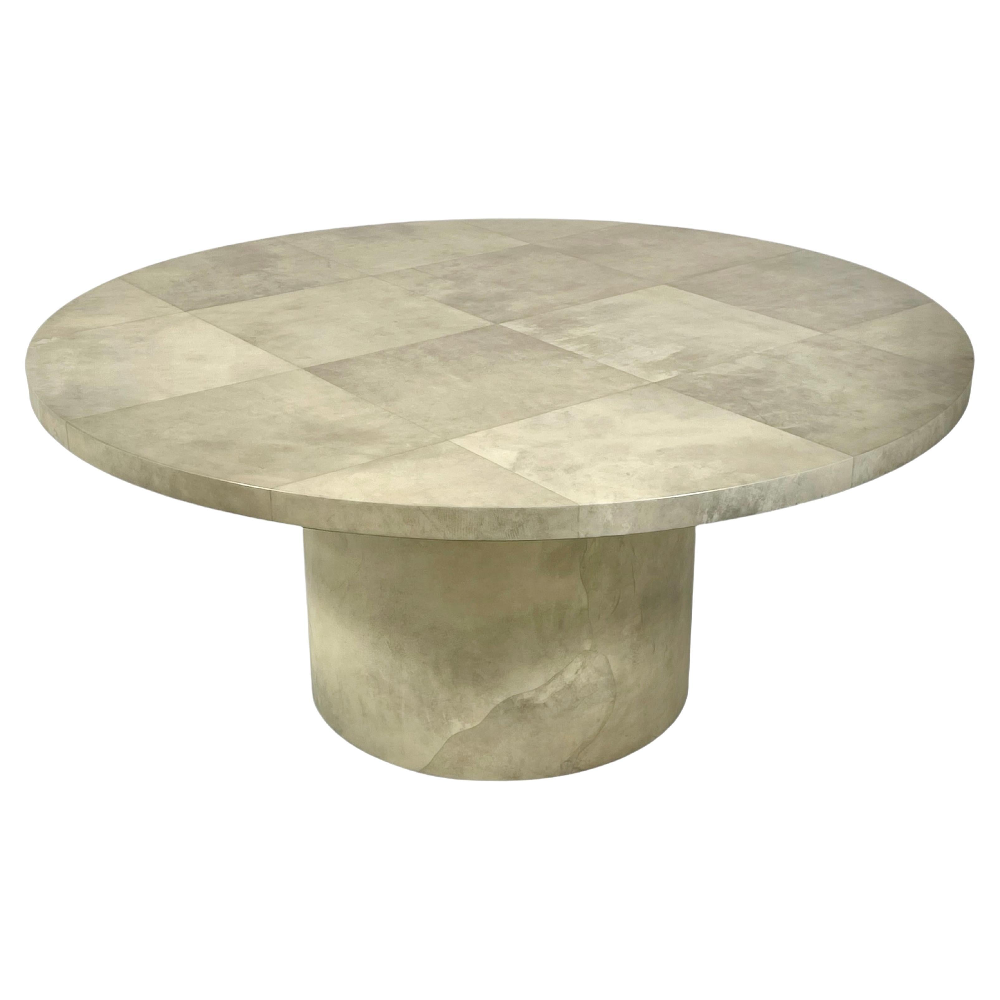 Faux Goatskin Dining Table