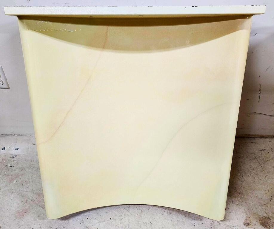 Faux Goatskin Dining Table Karl Springer Style Lacquered 1980s with Leaf For Sale 1