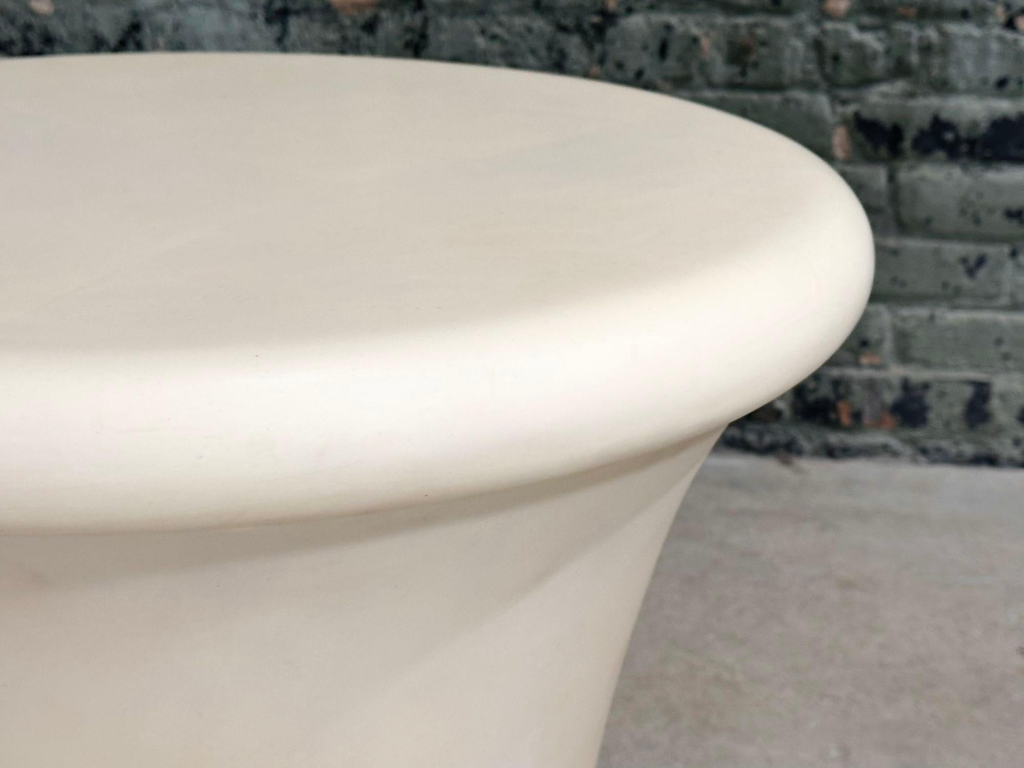 Faux Goatskin Mushroom Side/End Table, 1970 In Good Condition For Sale In Chicago, IL