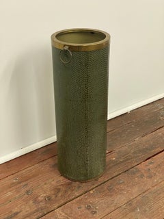 Faux Green Lizard Skin Umbrella Stand