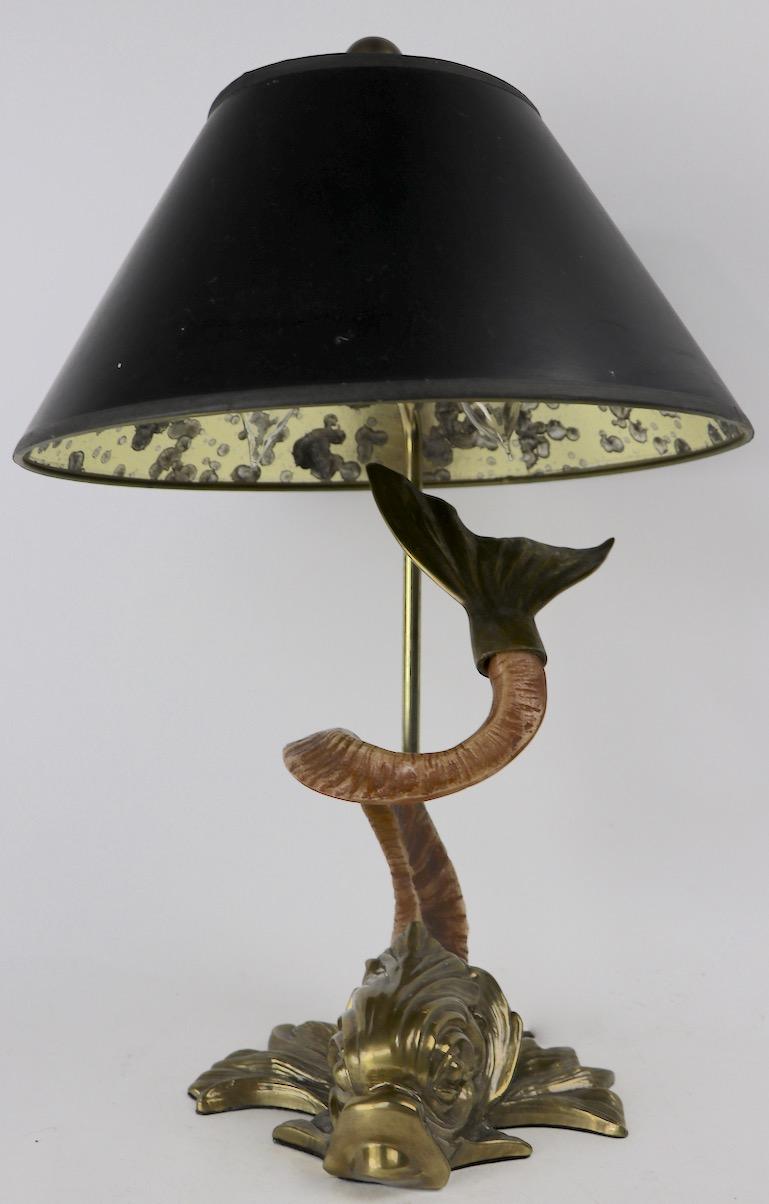 Faux Horn Sea Creature Table Lamp by Chapman 1
