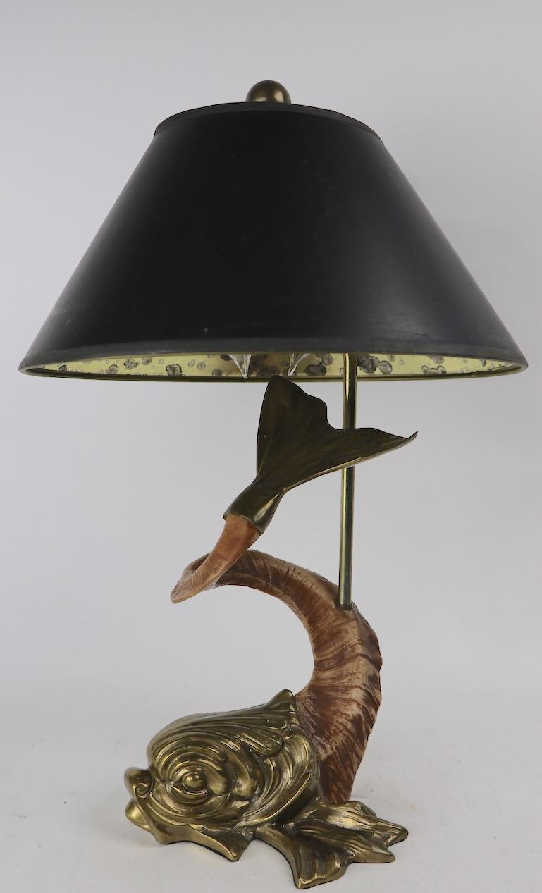 Faux Horn Sea Creature Table Lamp by Chapman 2