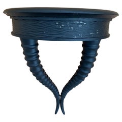 Faux Horn Wall-Mounted Console Table