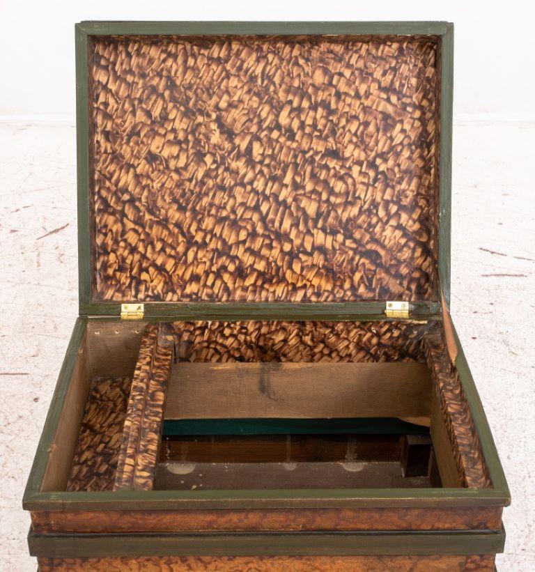 Faux Leather Bounded Books Secret Box End Table In Good Condition For Sale In New York, NY