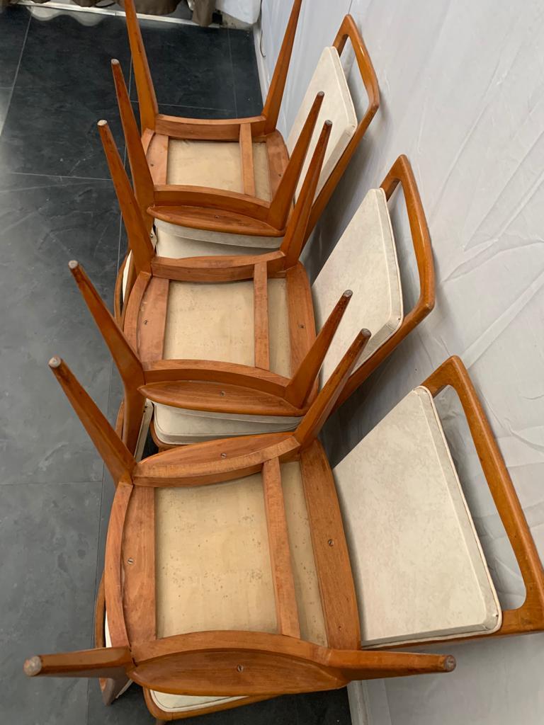 Faux Leather Dining Chairs, 1950s, Set of 6 4