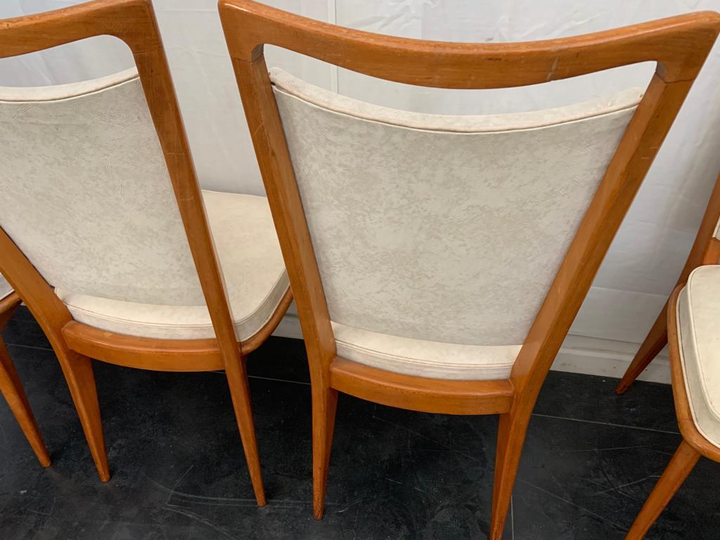 Faux Leather Dining Chairs, 1950s, Set of 6 1