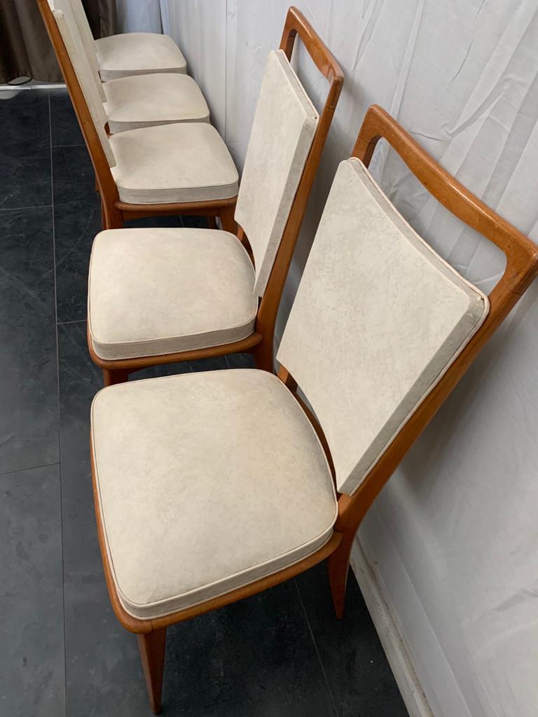 Faux Leather Dining Chairs, 1950s, Set of 6 2