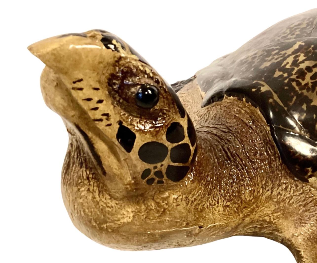 Faux Life-Size Taxidermy Tortoise In Good Condition In Bradenton, FL