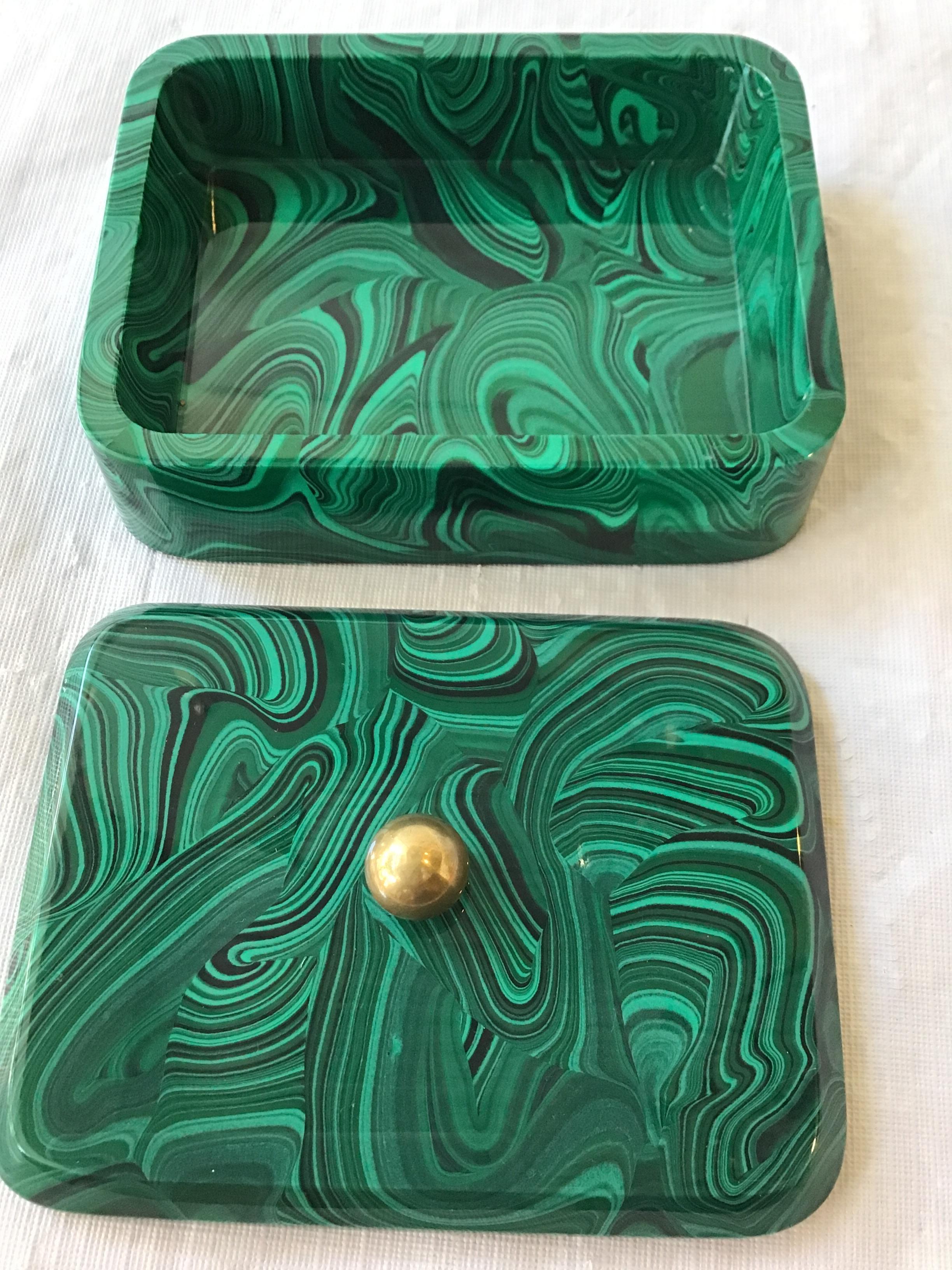 Faux Malachite Box 1