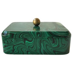 Faux Malachite Box