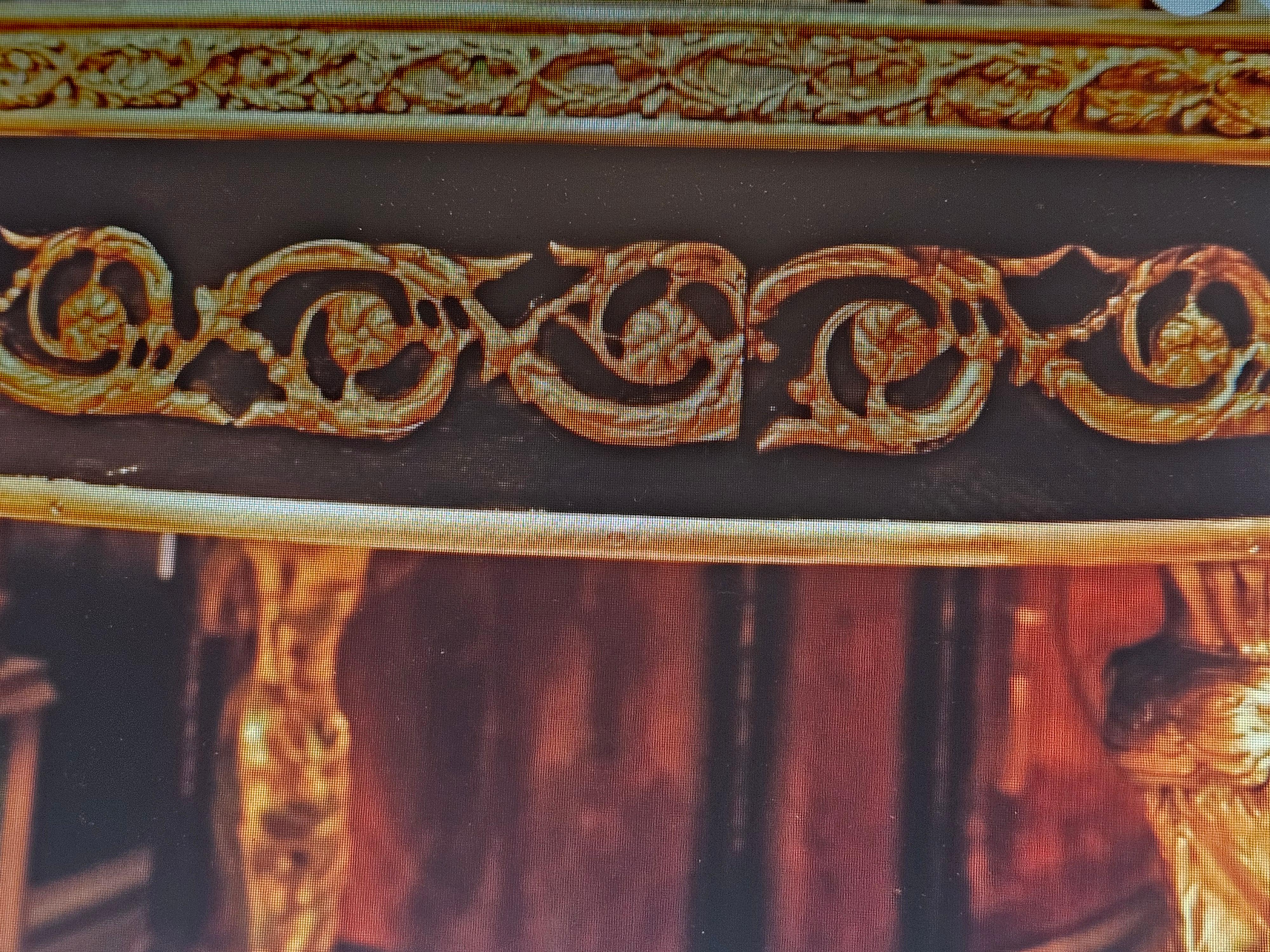 Français Table centrale de style Empire en fausse malachite en vente