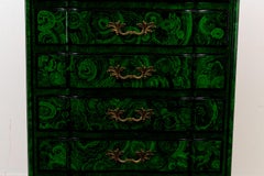 Faux Malachite French Chest of Drawers