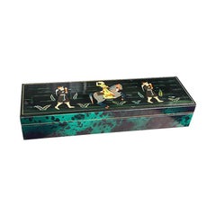 Faux Malachite Leather Decorative Indian Maharaja Box