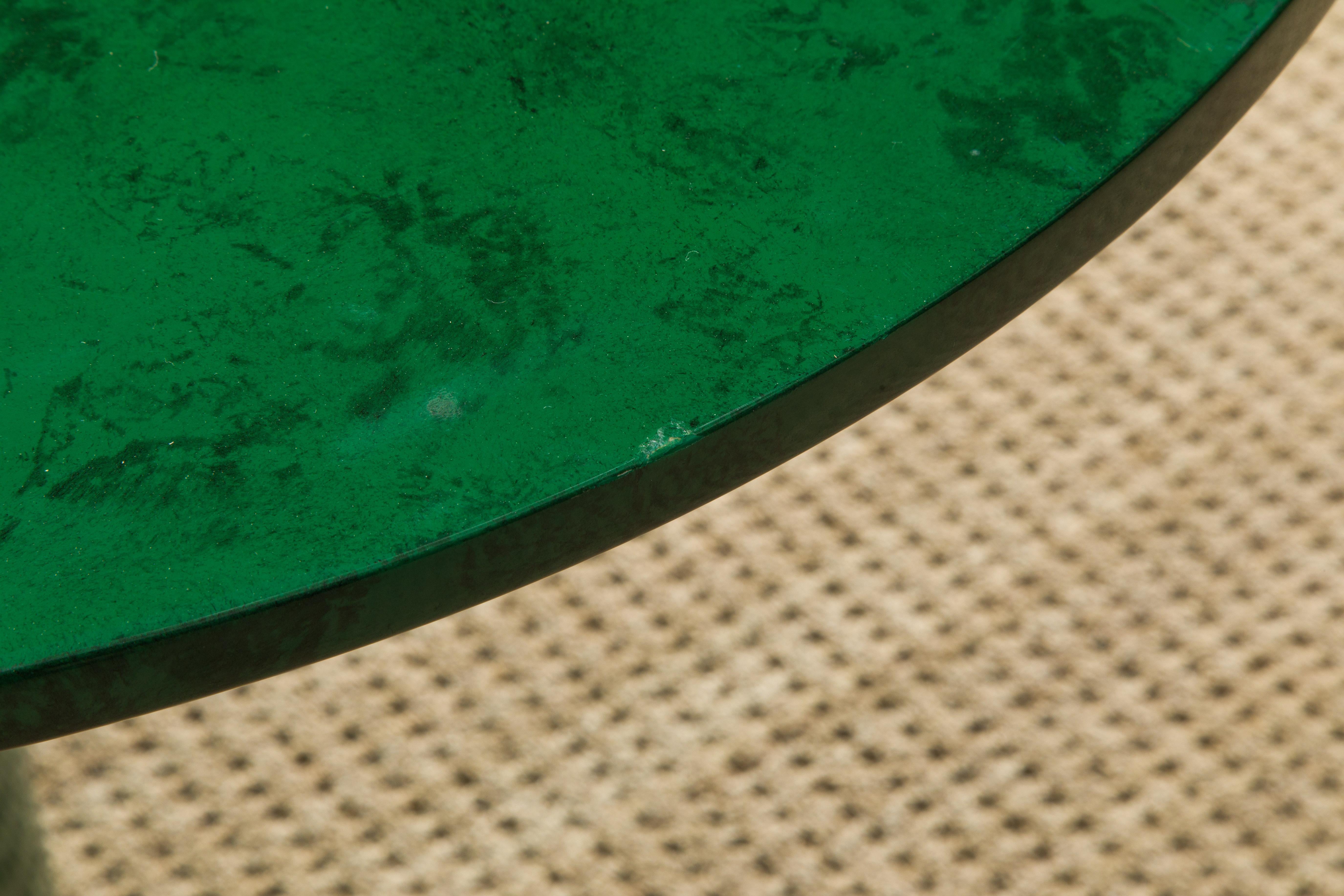 Faux Malachite Racetrack Dining Table, Work Table or Large Console Table, c 1980 4