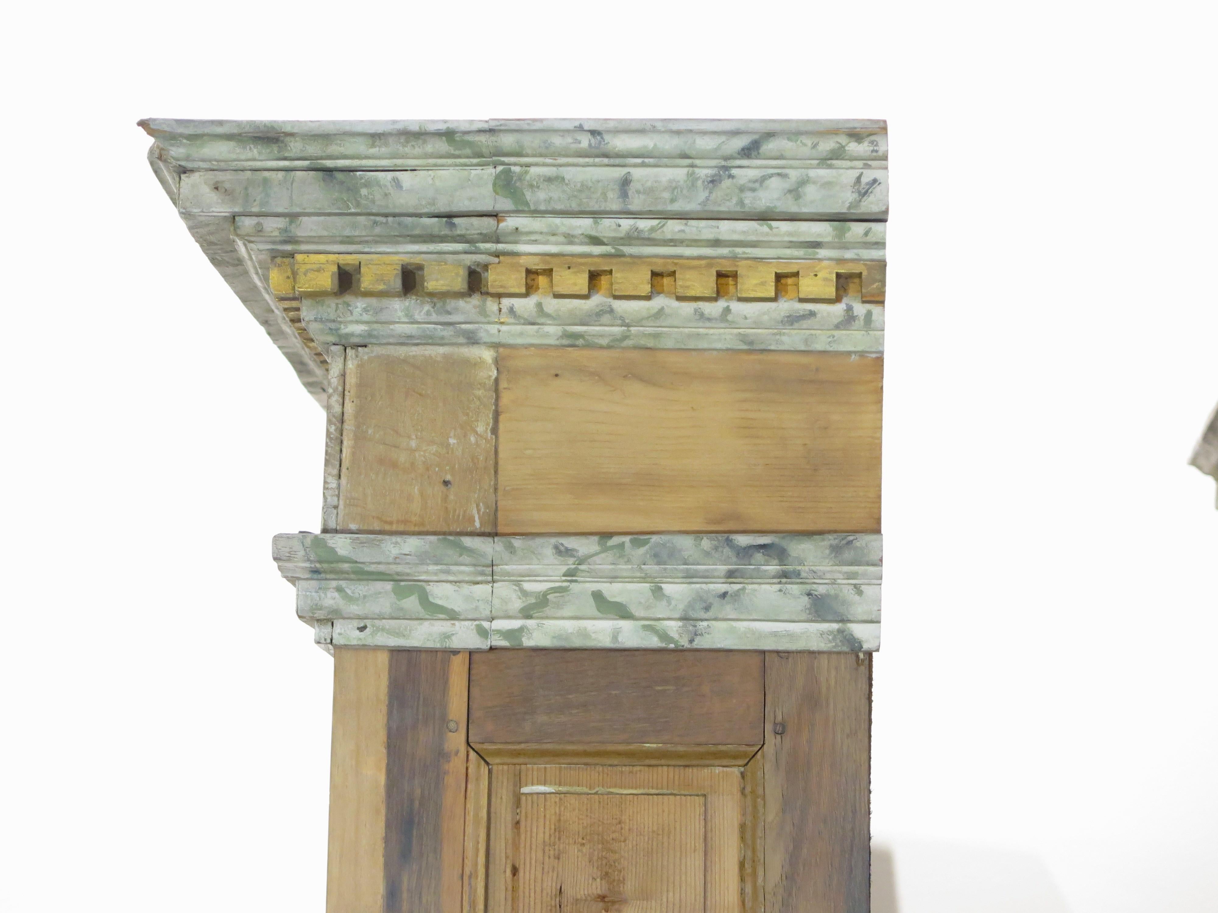 Faux Marble and Parcel Gilt Bookcase / Cupboard (Two Available) For Sale 5