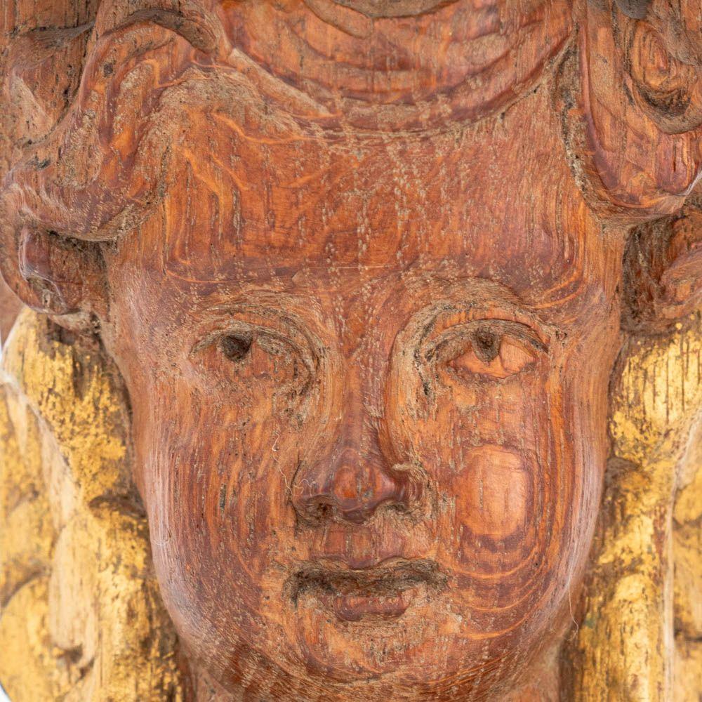 Faux Marble Carved Giltwood Cherub Wall Shelves, 2 (Neoklassisch) im Angebot