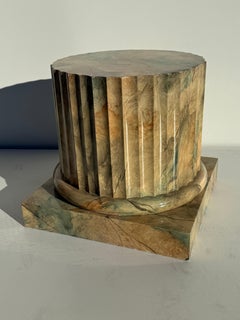 Faux Marble Column End / Side Table / Pedestal
