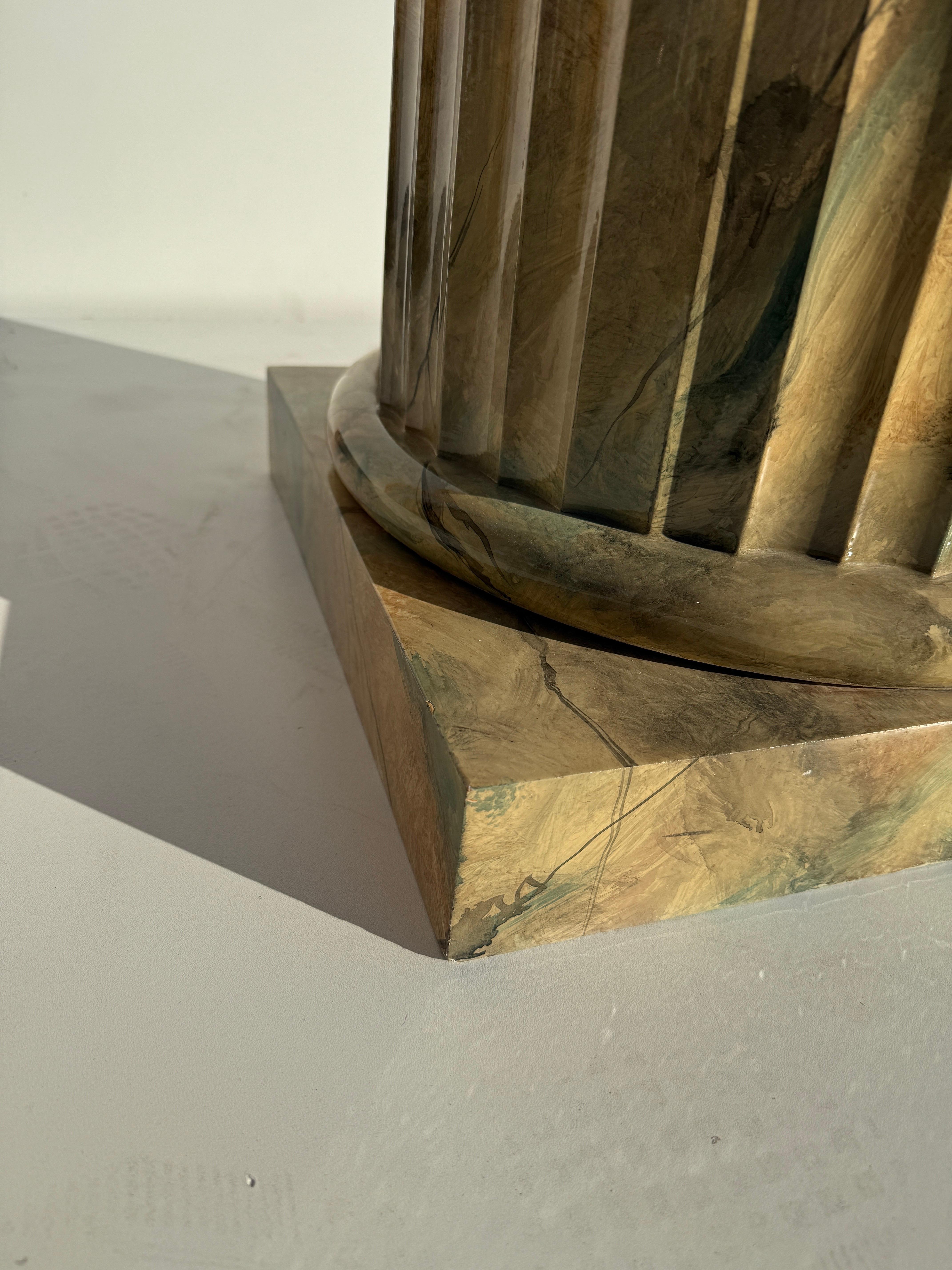 Faux Marble Column End / Side Table / Pedestal For Sale 1