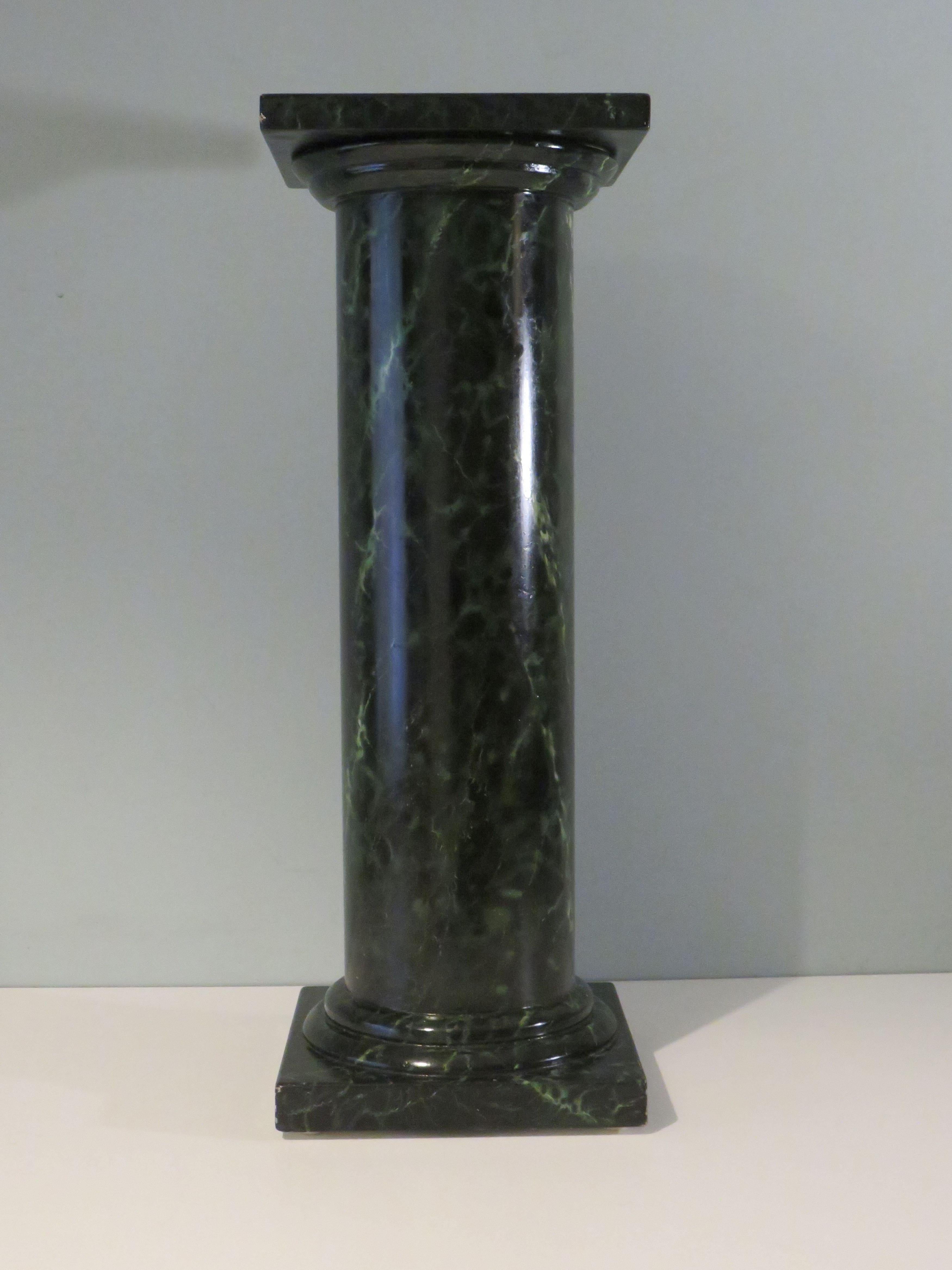 Faux marble column, pedestal, mid 20th century, France For Sale 4