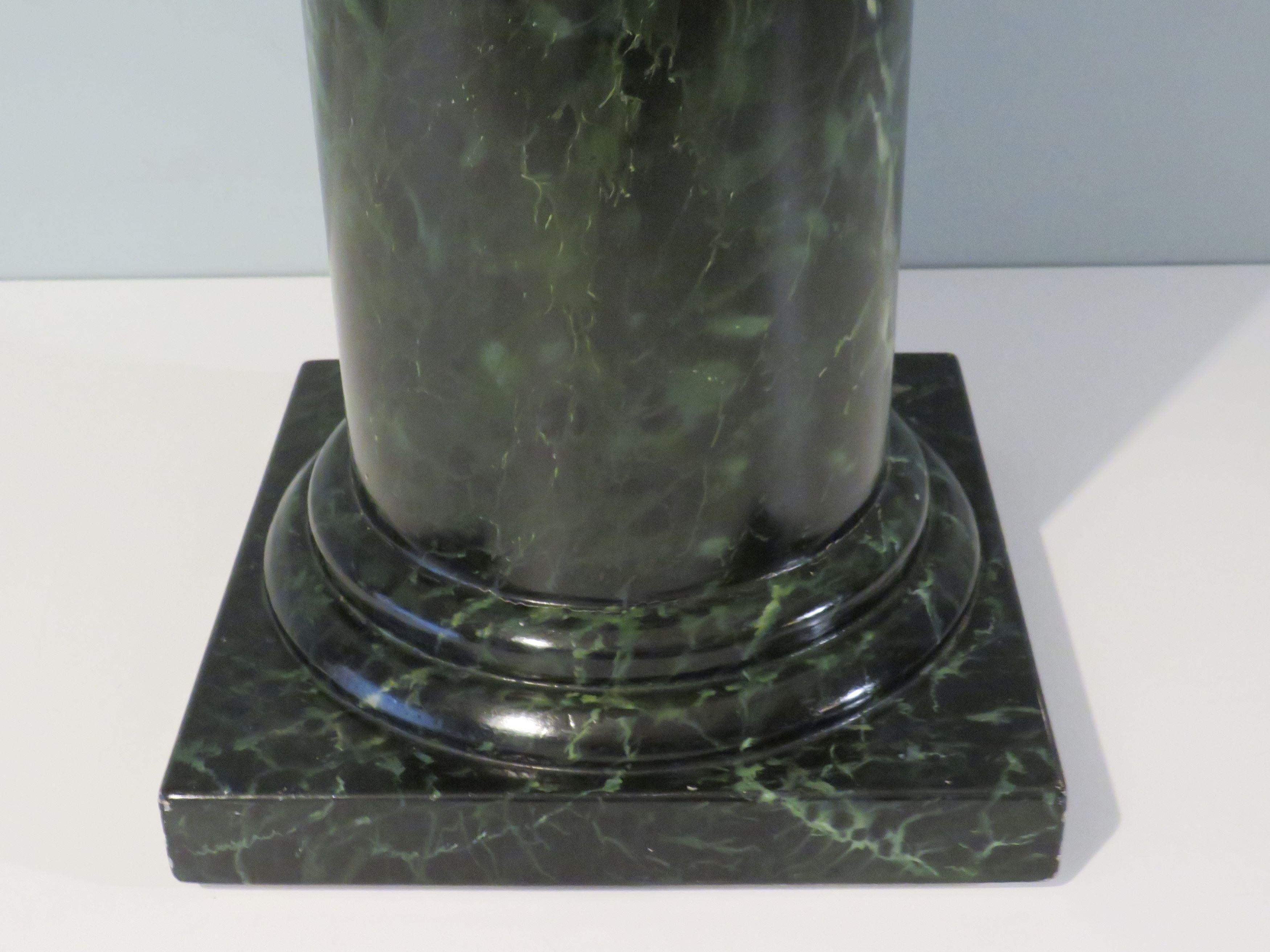 Faux marble column, pedestal, mid 20th century, France For Sale 6