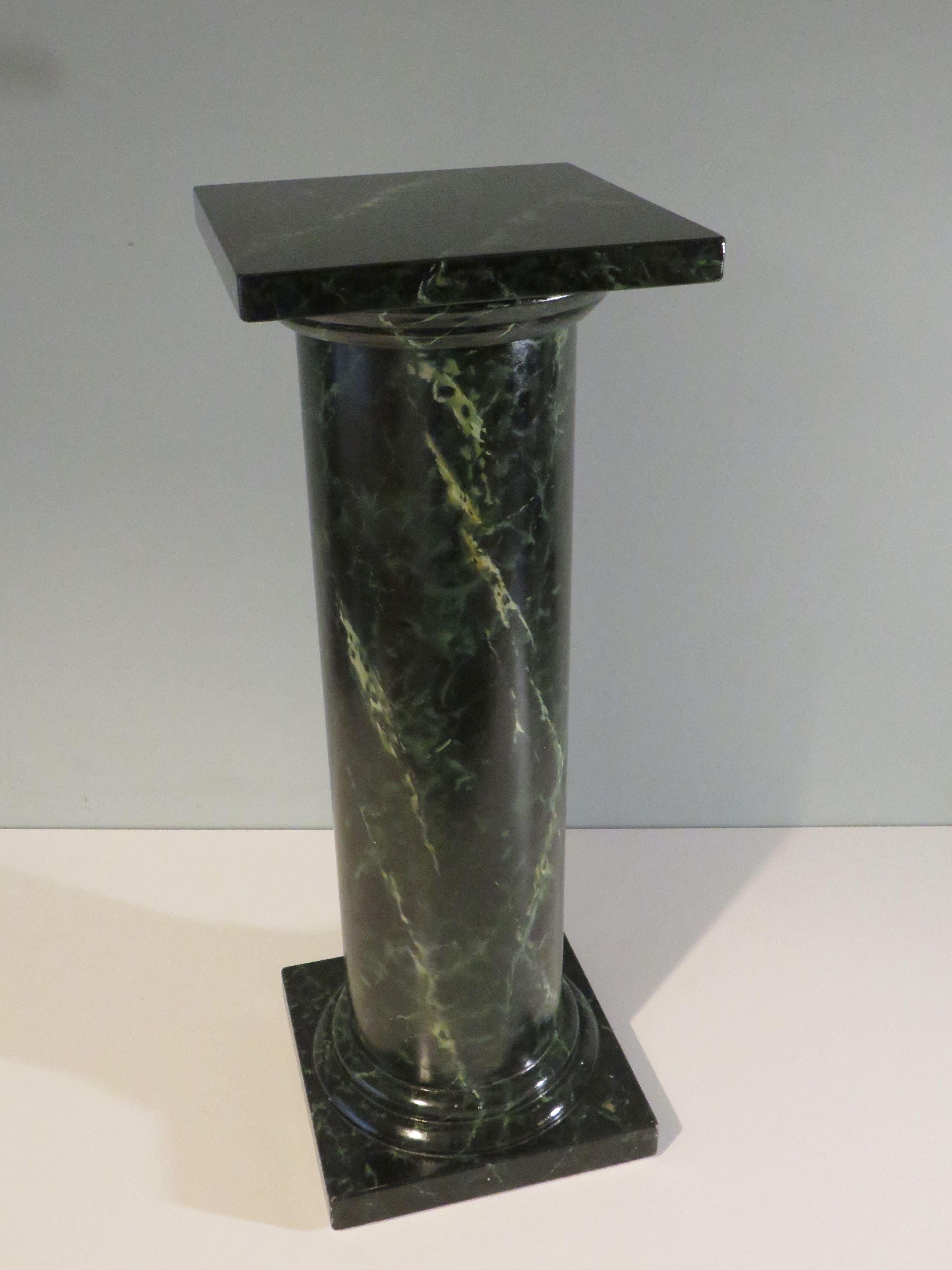 Hand-Painted Faux marble column, pedestal, mid 20th century, France For Sale