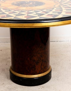 Faux Marble Decorated Center Table