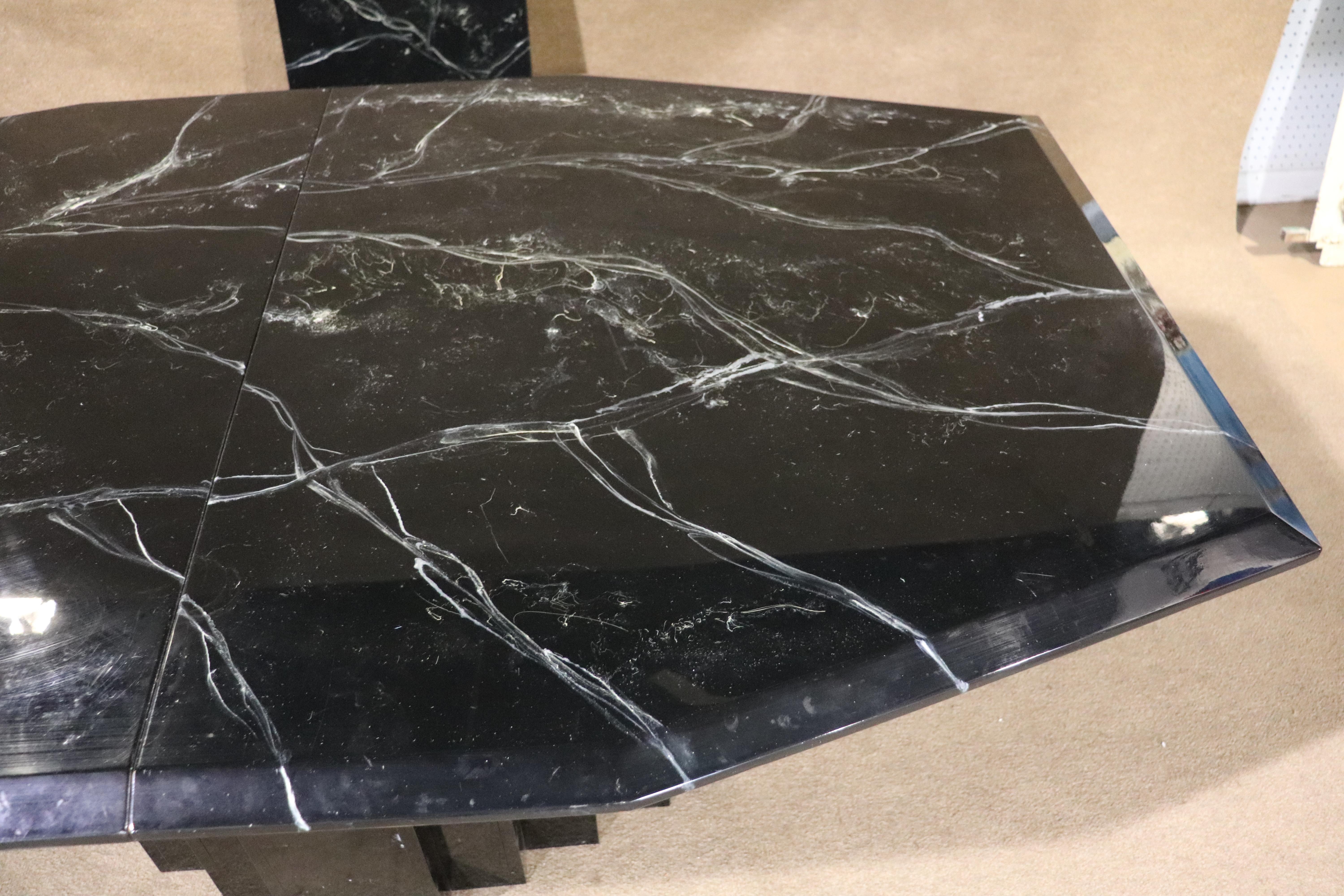 Art Deco Faux Marble Dining Table For Sale