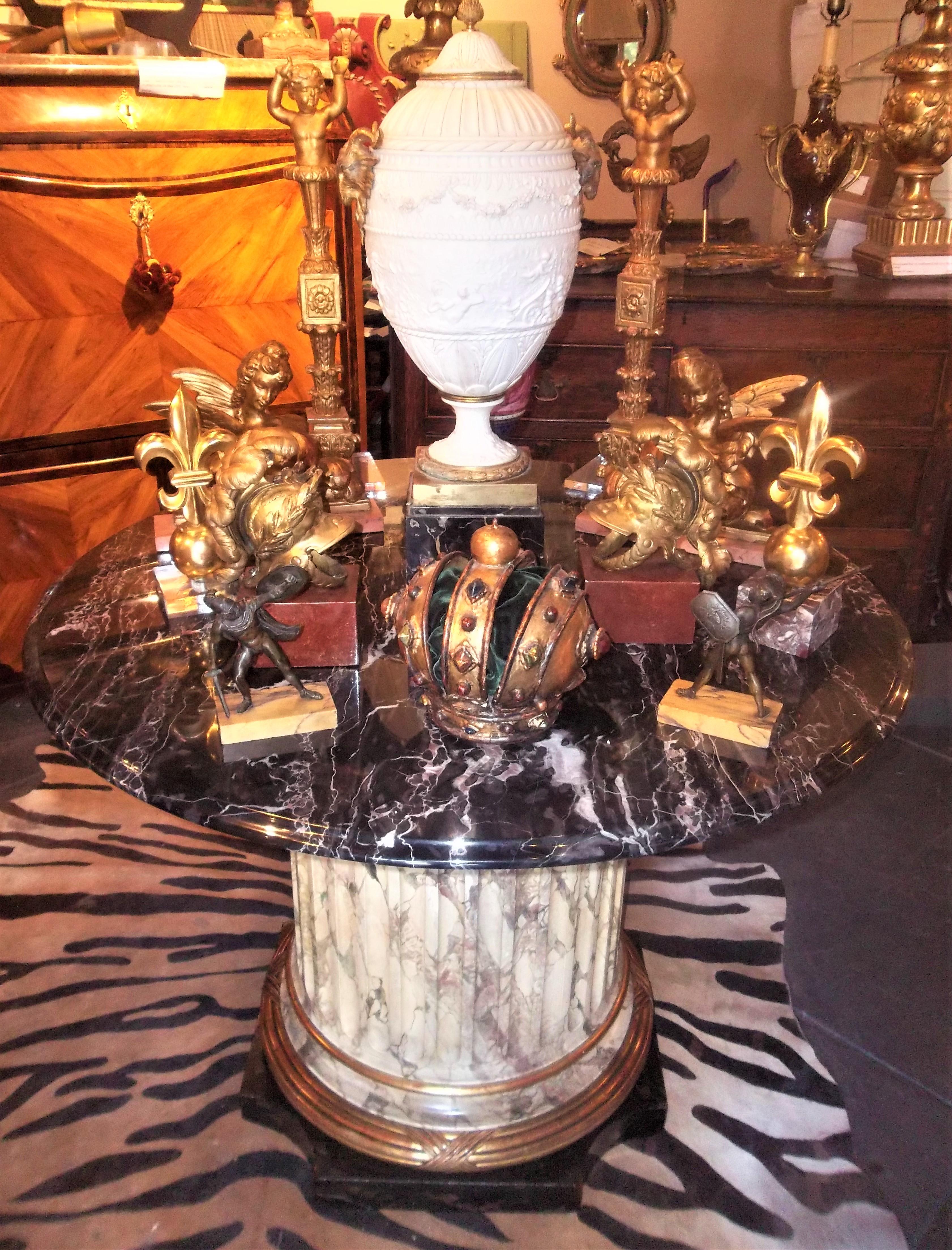 marble top center table