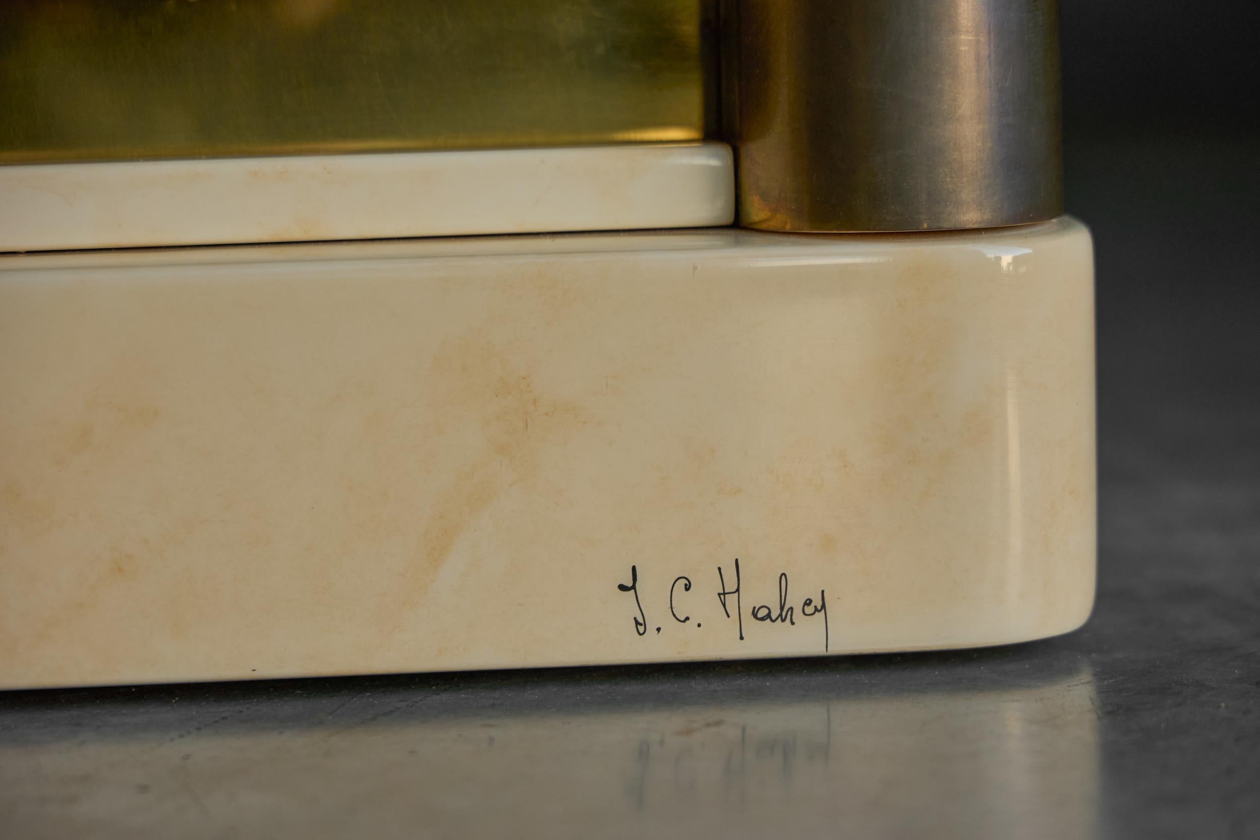 Late 20th Century Faux-Marble Lacquered Sideboard by Jean Claude Mahey, France, 1970s For Sale