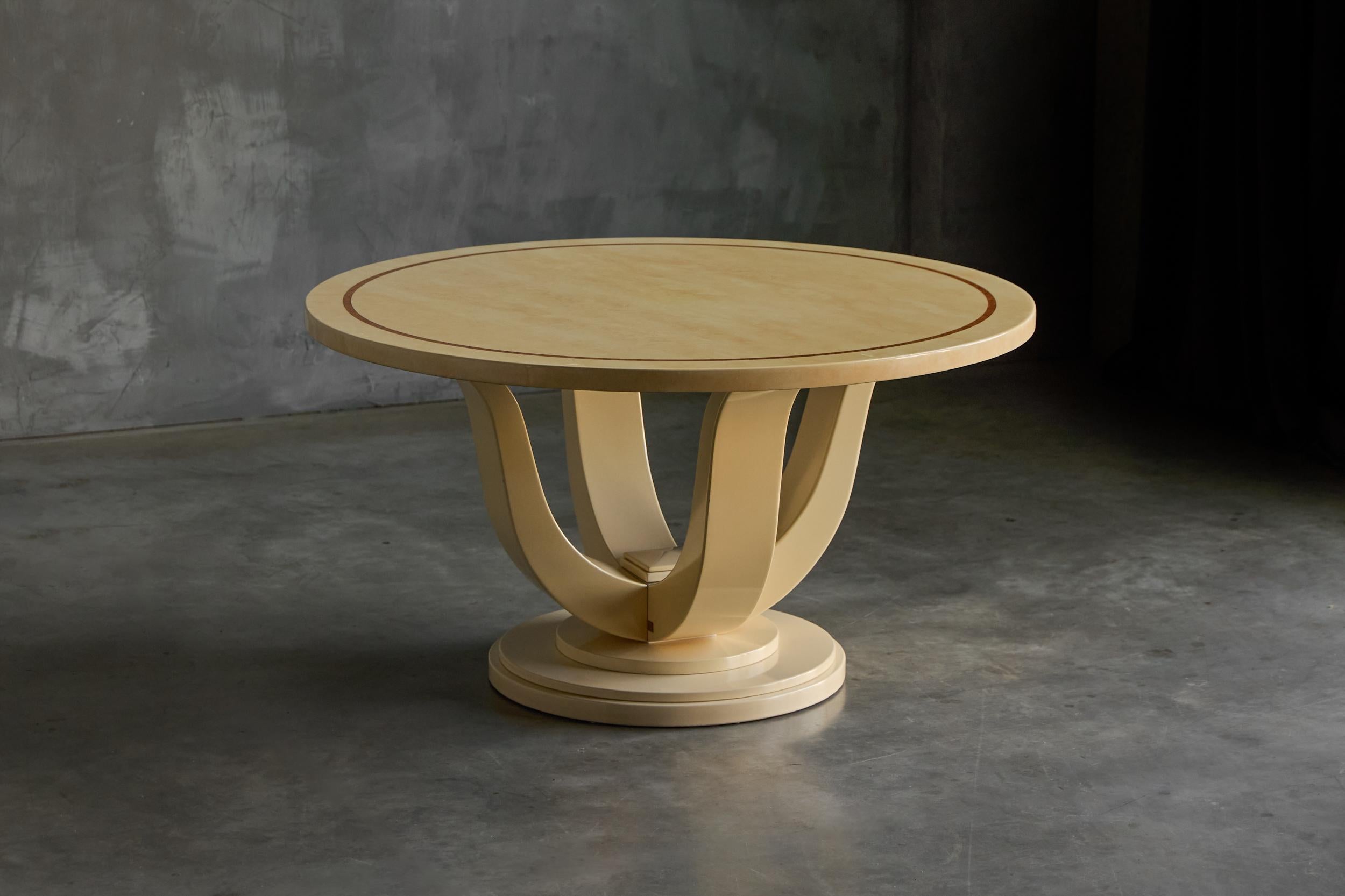 Mesa de falso mármol lacado de Jean Claude Mahey, Francia, años 70 en Excelente estado para la venta en Antwerp, BE