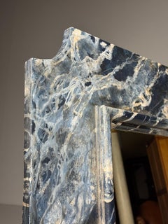 Miroir peint en faux marbre 1900