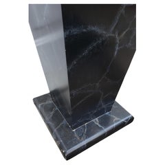 Faux Marble Painted Wooden Pedestal, circa 1970s