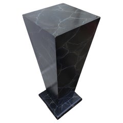 Faux Marble Painted Wooden Pedestal, circa 1970s