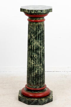 Faux Marble Pedestal Table