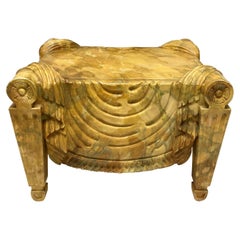 Faux Marble Stool After Charles Tatham