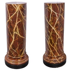 Used Faux Marbled Rouge Columns